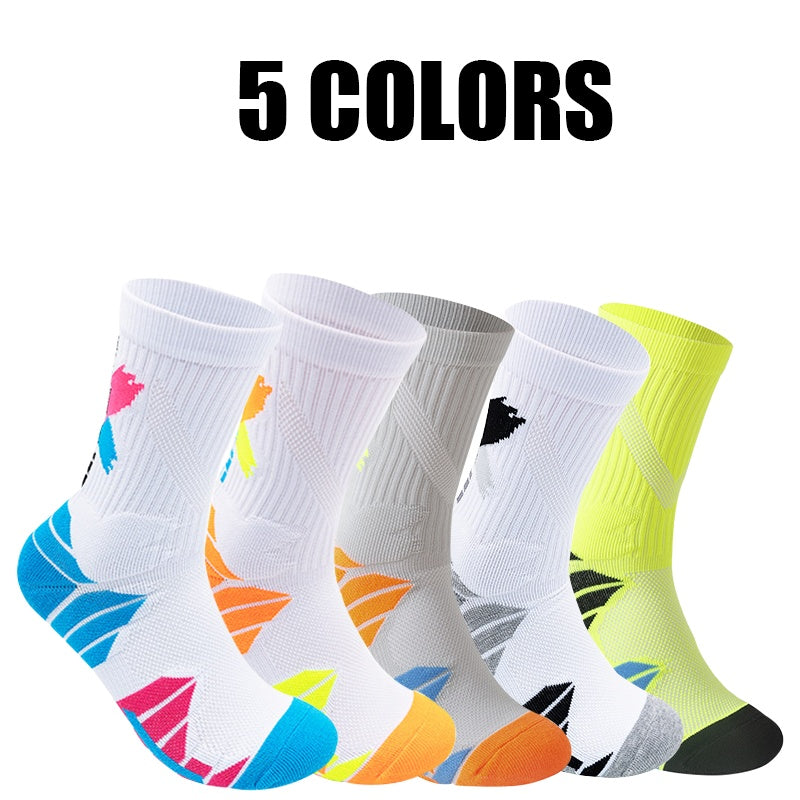 NEW For Men Compression Running Socks Athletic Socks  With Cushion Basketball Sport Socks Anti-odor And Anti-slip For Running Fitness Hiking And Cycling