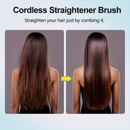 USB Wireless Household Electric Hair Straightening Comb For Both Straightening And Curling Without Damaging Hair