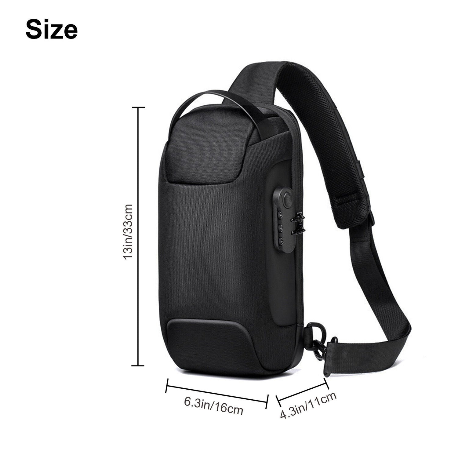 NEW Waterproof Oxford Multifunction Crossbody Bags Anti-theft Shoulder Bags Messenger Sling Chest Bag Pack For Male Sling Shoulder Crossbody Waterproof Anti-theft Chest Bag Backpack Pack USB