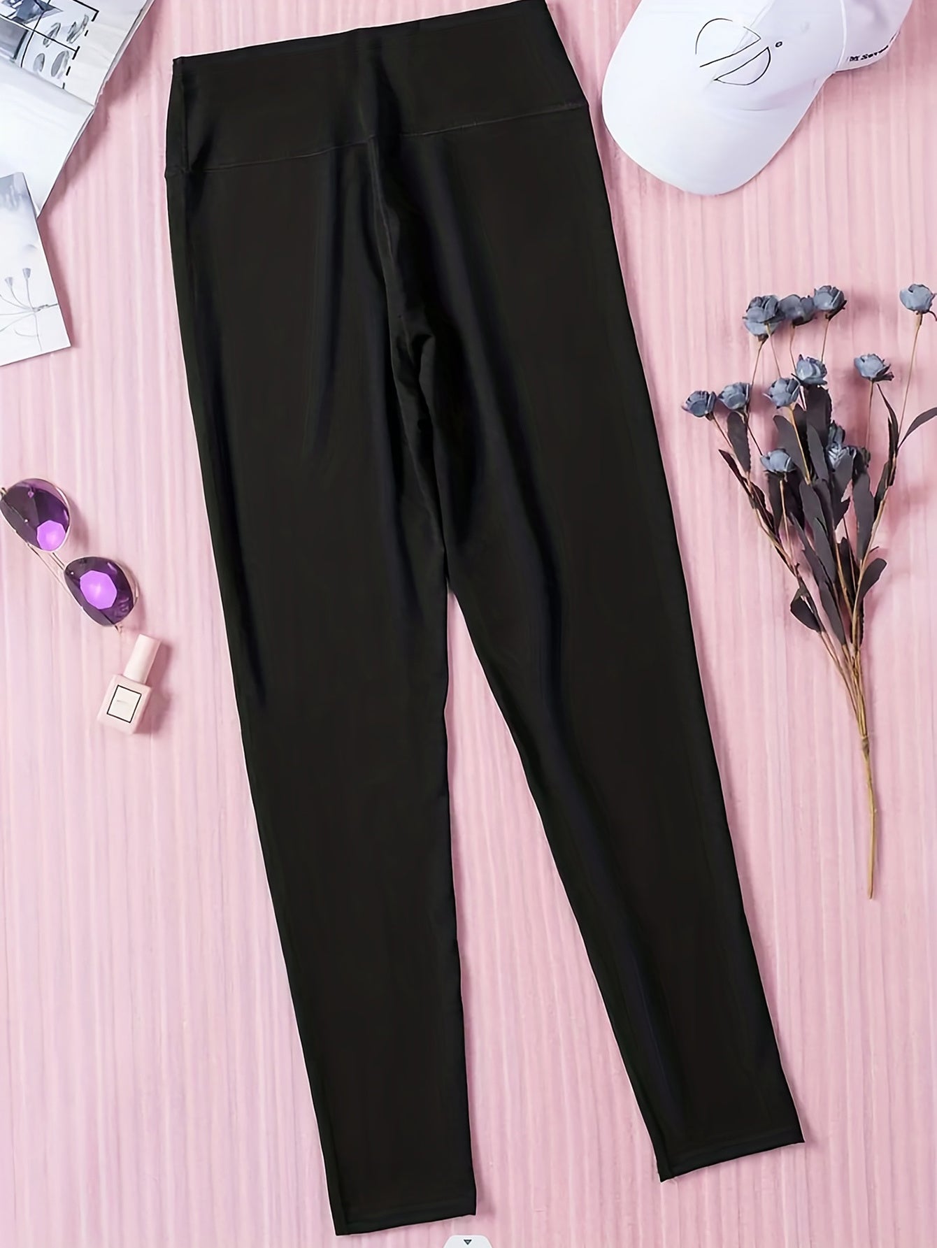 NEW Plus Size Burnt Flower Solid Color Bottom Women&