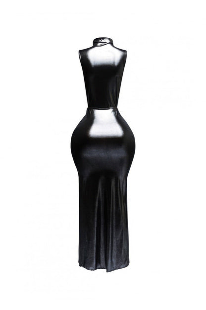 Mock Neck And Tied Waist Dress