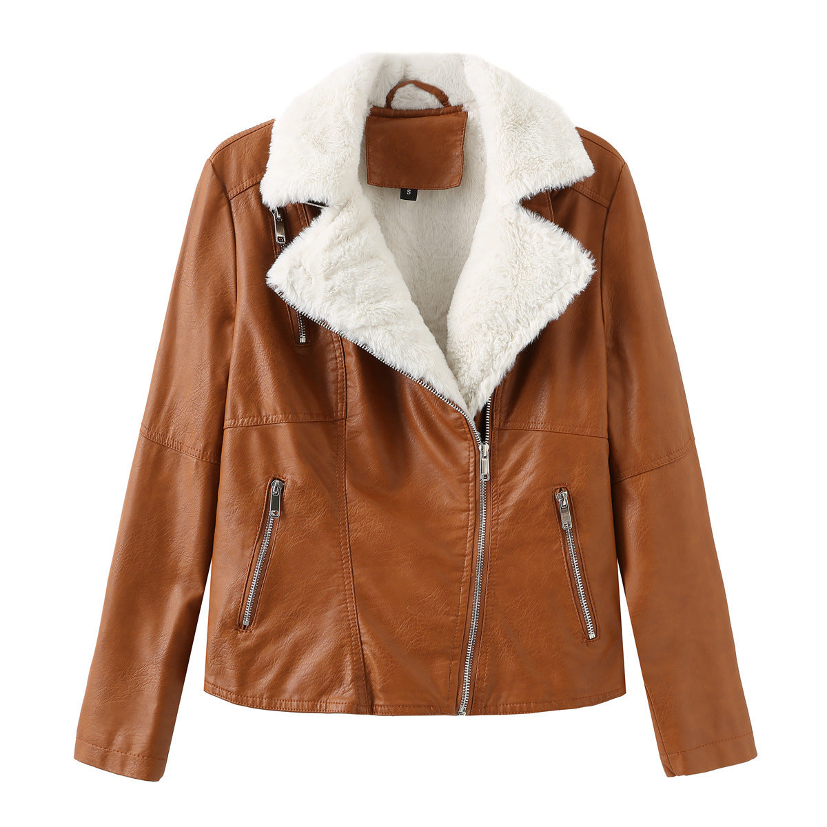 NEW Autumn And Winter New Fur One Leather Jacket Female