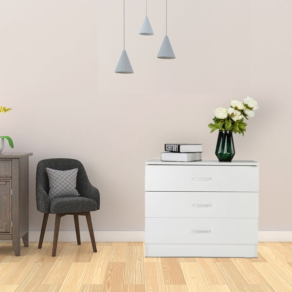 3 Draw Bedside Table - JonaStore