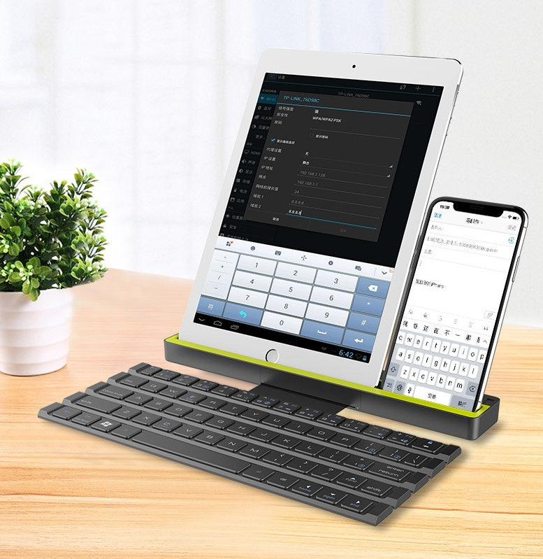 Outdoor Office Portable Folding Wireless Reel Keyboard