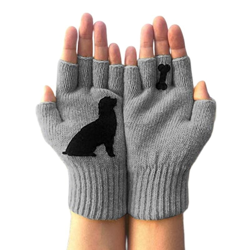 NEW Womens Winter Knitted Fingerless Gloves