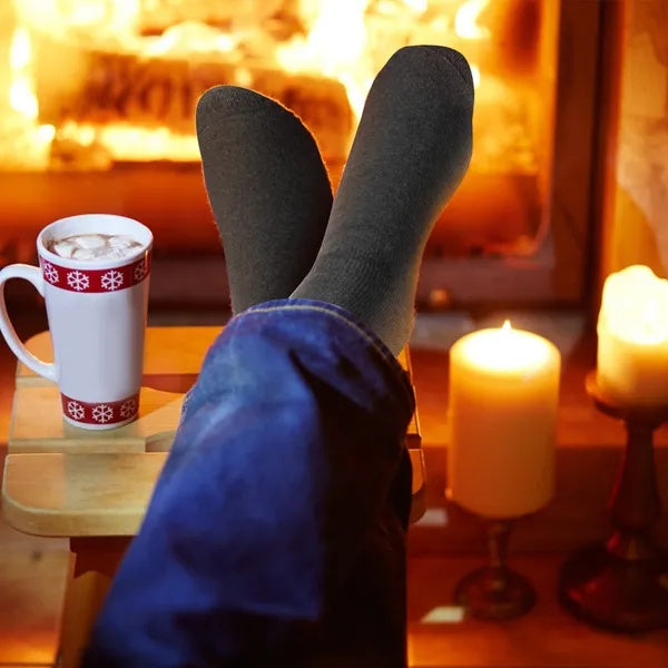Men’s Thermal Winter Socks (3-Pair Set) – Heat-Trapping Fleece, Warm Insulated Cold Weather Socks
