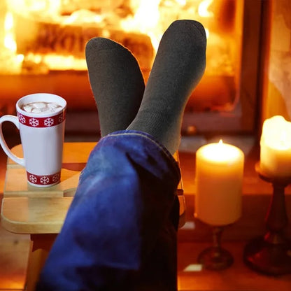 Men’s Thermal Winter Socks (3-Pair Set) – Heat-Trapping Fleece, Warm Insulated Cold Weather Socks