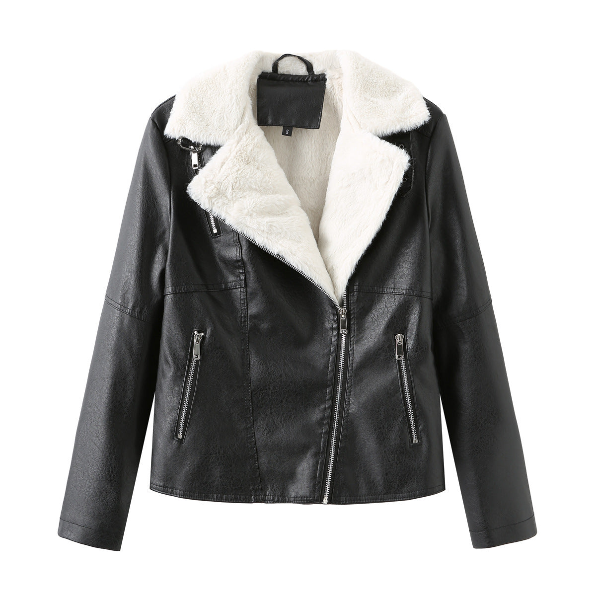 NEW Autumn And Winter New Fur One Leather Jacket Female