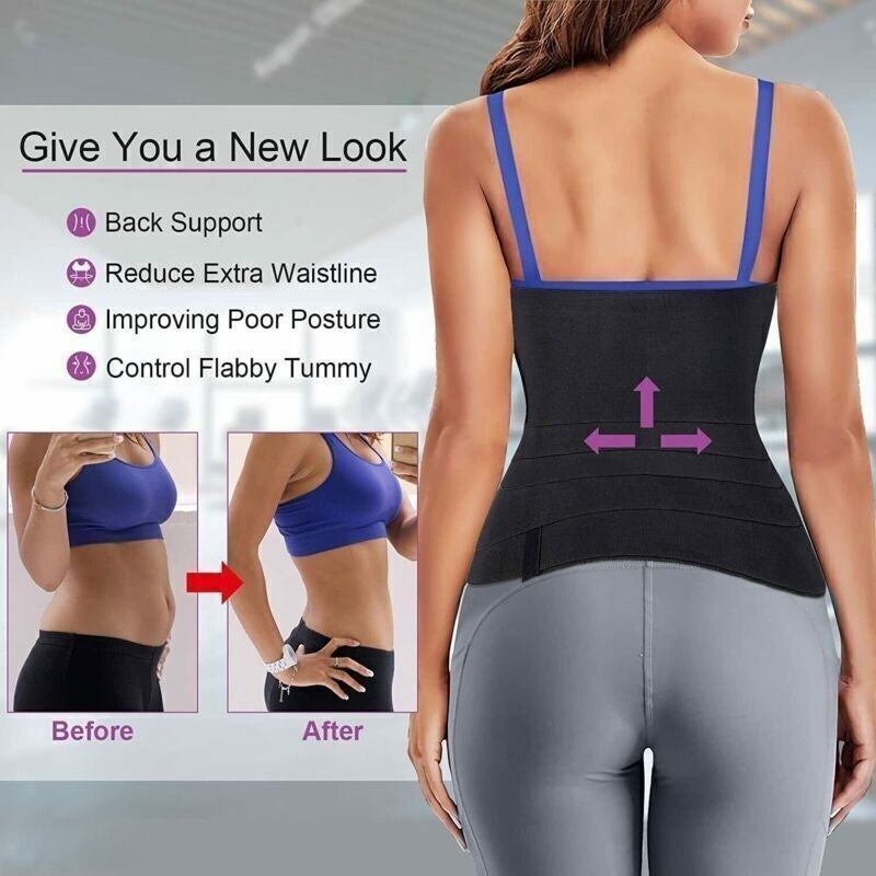 New Snatch Me Up Bandage Sweat Wrap Lumbar Waist Support