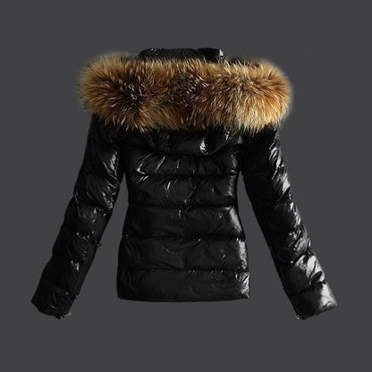 NEW Imitation raccoon fur collar down coat