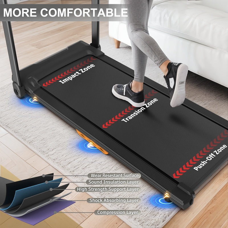 Foldable Electric Treadmill – 2.5HP Motor, 0.5–7.5 MPH, LED Display, 265 lbs Capacity, 12 Programs