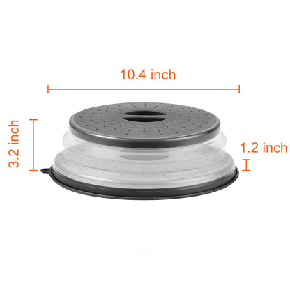 VEVOR 2PCS Microwave Splatter Covers 10.4Collapsible Microwave Food Lid
