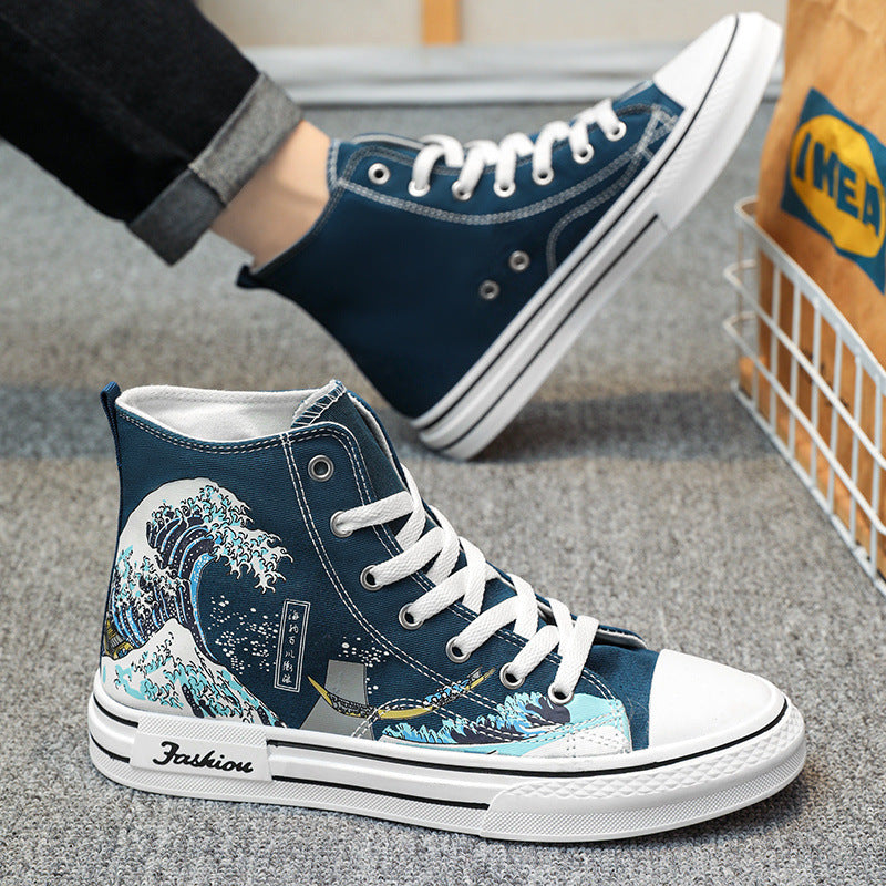 Trendy Sports Casual High-top Canvas Shoes For Students