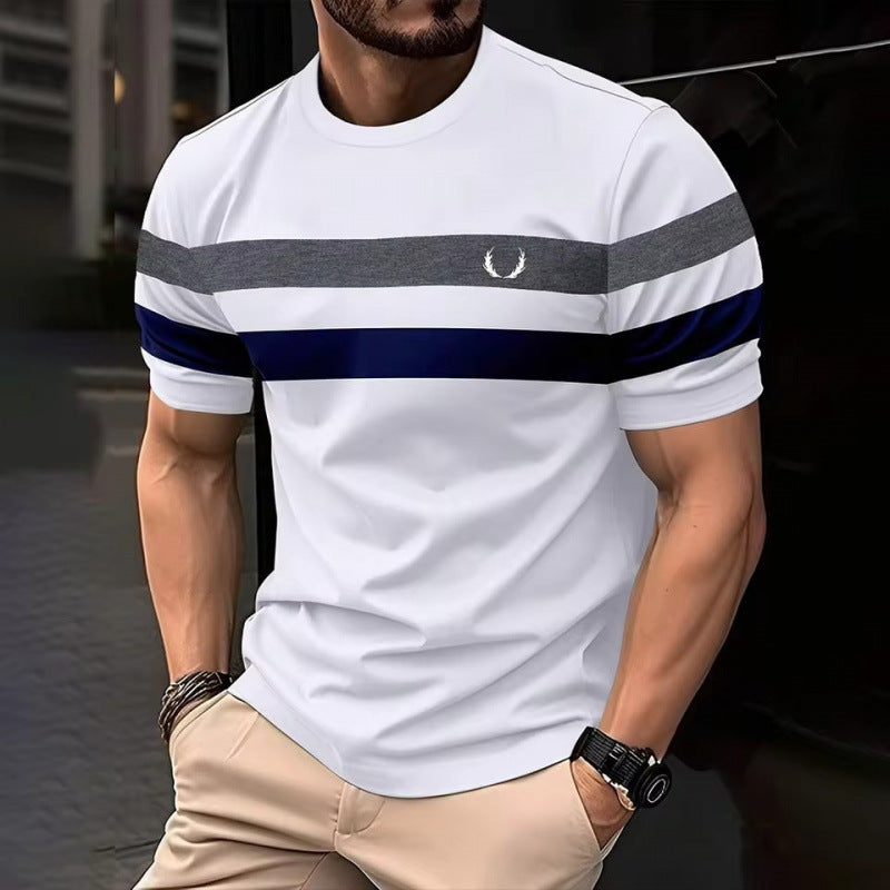 Men’s Premium Breathable Stripe Performance Tee