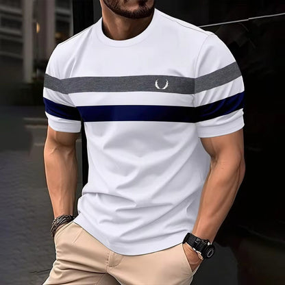 Men’s Premium Breathable Stripe Performance Tee