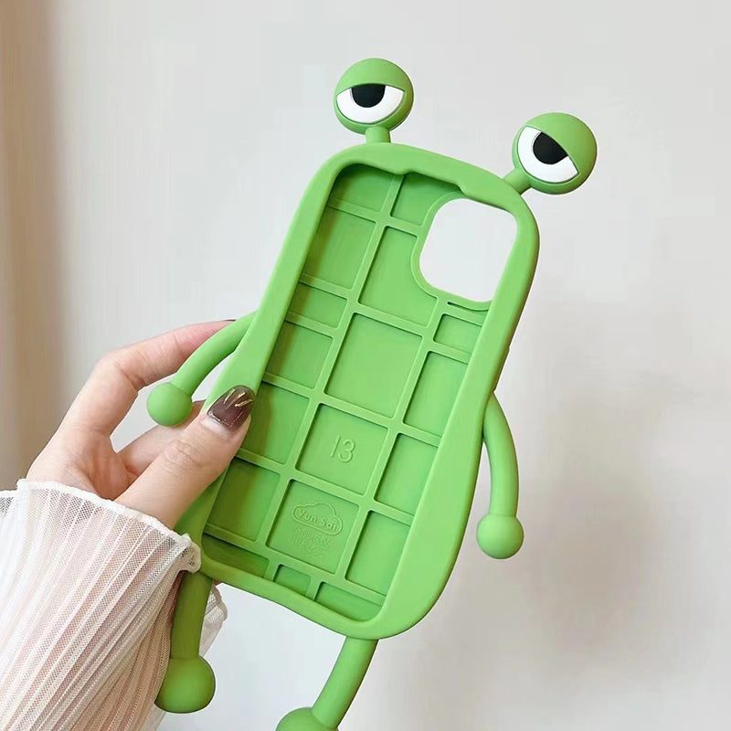 Funny Silicone 3D Frog Phone Case Shockproof Bumper Cover