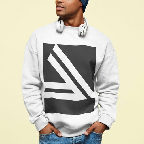 Men’s Graphic Crewneck Sweatshirt – Loose Fit, Soft Cotton-Blend Pullover