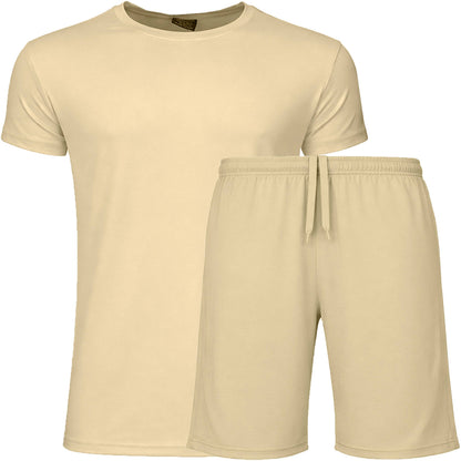 Men’s 2 Piece Athletic Tee & Short Active Set (S-3XL)