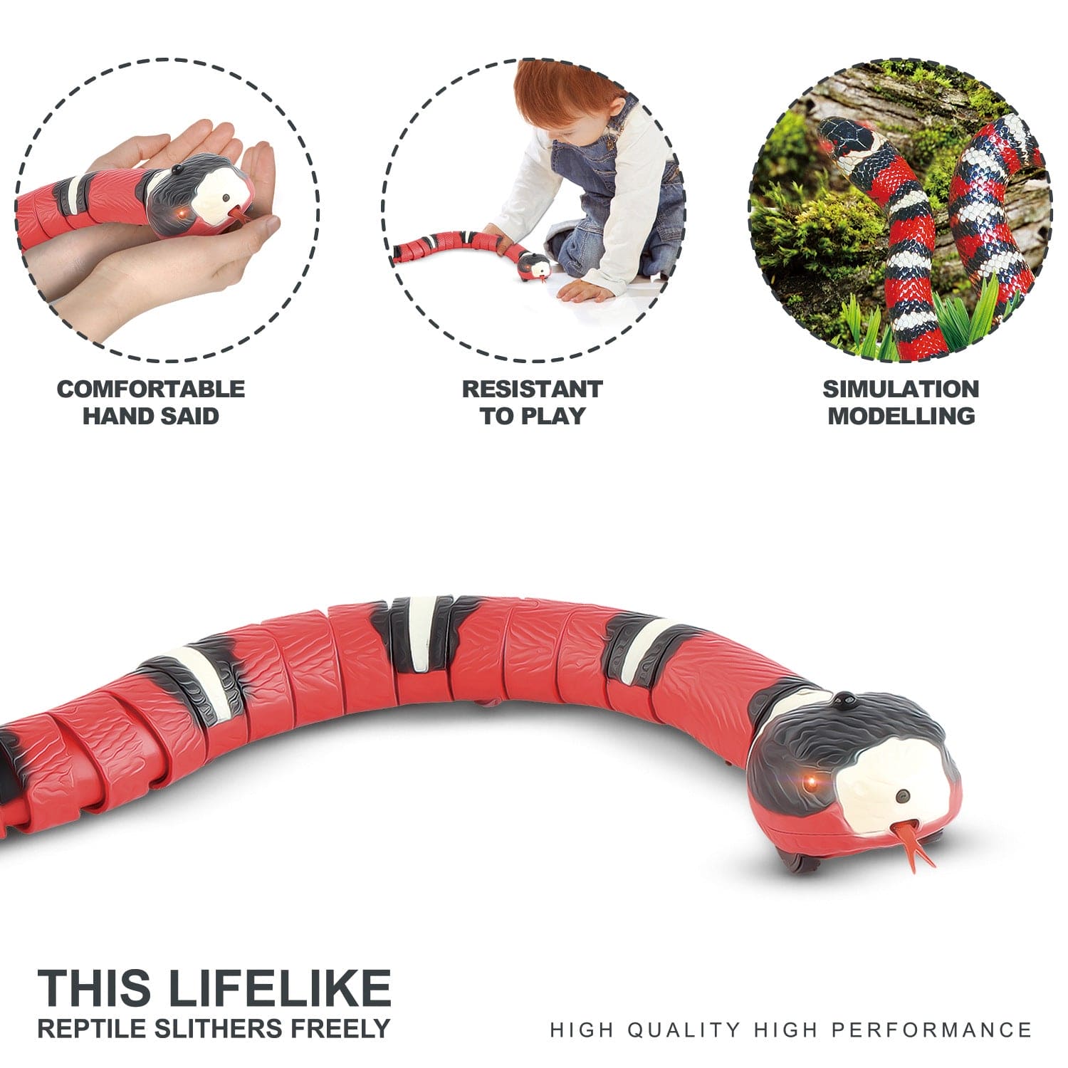 Smart Sensing Interactive Eletronic Snake - Jona store