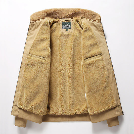 Men’s 100% Cotton Lapel Jacket – Long Sleeve Casual Lightweight Coat (M–5XL)