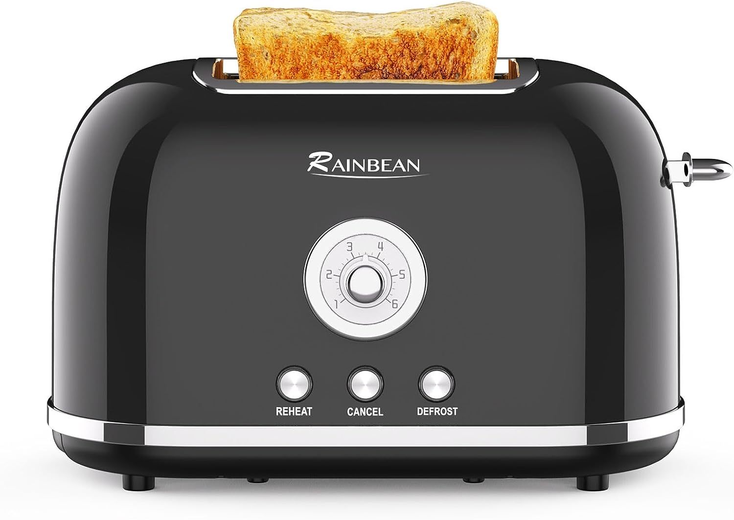 NEW Toaster 2 Slice Retro Toaster Stainless Steel With 6 Bread Shade Settings And Bagel Cancel Defrost Reheat Function, Cute Bread Toaster With Extra Wide Slot And Removable Crumb Tray