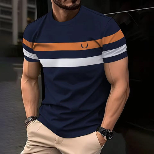 Men’s Premium Breathable Stripe Performance Tee