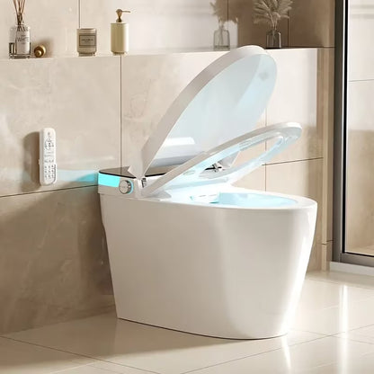 NEW Smart Bidet Toilet For Bathrooms One Piece Toilet With Heated Bidet Seat,Foot Auto Sensor, Dual Flush, Tankless