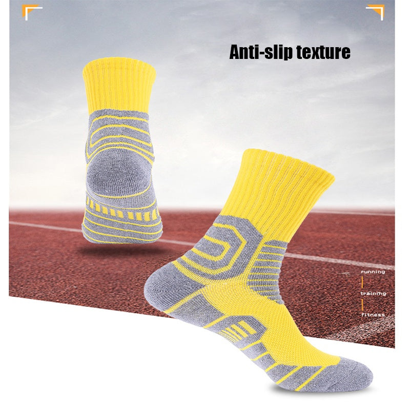 NEW Compression Crew Running Socks Athletic Socks For Men With Cushion Work Hiking Basketball Sport Socks Anti-odor And Anti-slip For Running Fitness Hiking And Cycling