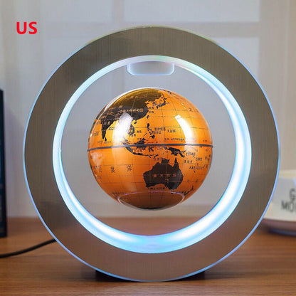 NEW Round LED World Map Floating Globe Magnetic Levitation Light Anti Gravity Magic