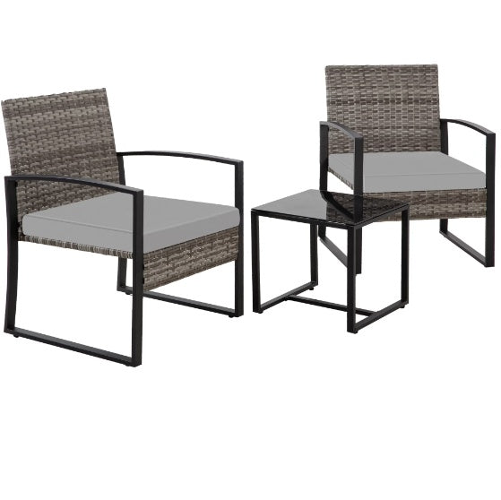 NEW 3 Piece Outdoor PE Rattan Furniture Set