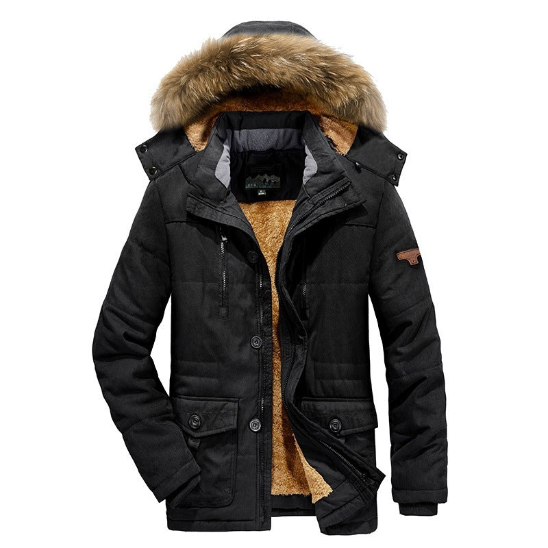 Medium-length Plus Size Middle-aged And Elderly Padded Jacket