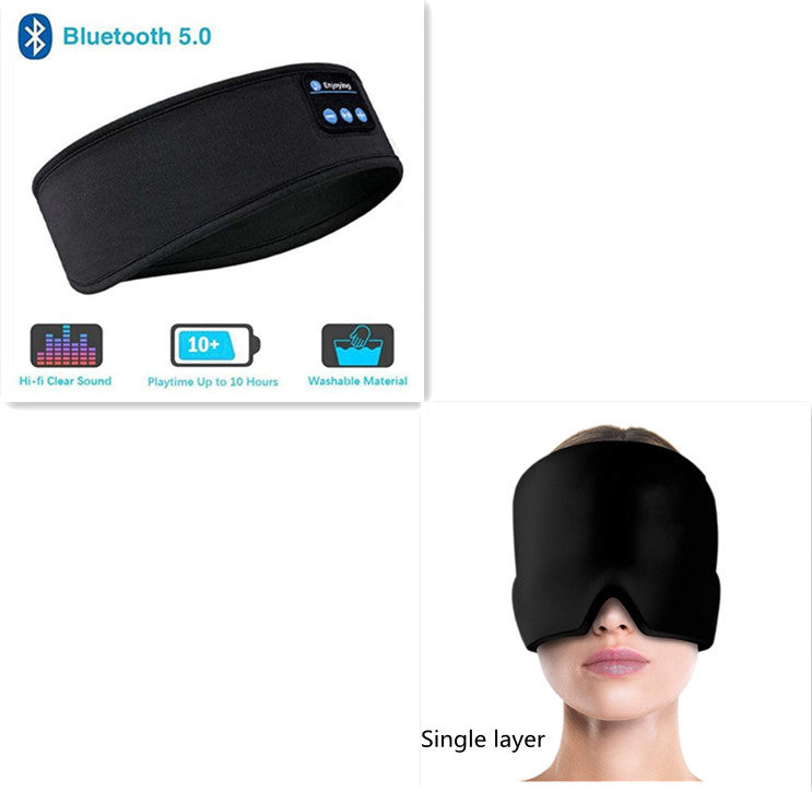 NEW Wireless Bluetooth Sleeping Headphones Headband Thin Soft Elastic Comfortable Music Ear Phones Eye Mask For Side Sleeper Sports