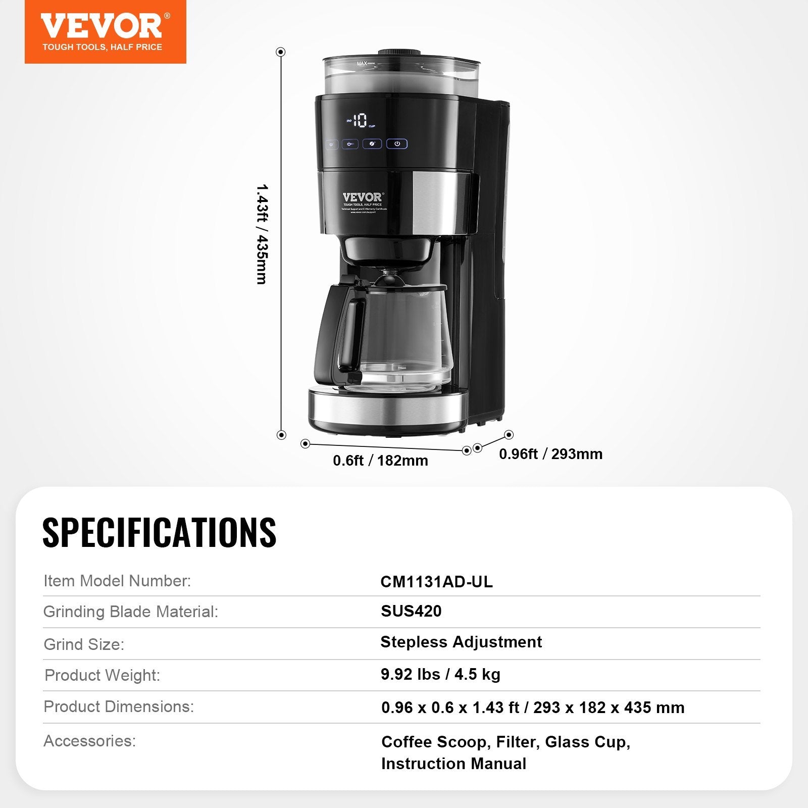 NEW Coffee Maker Drip Coffee Machine With 3 Brew Strength Control