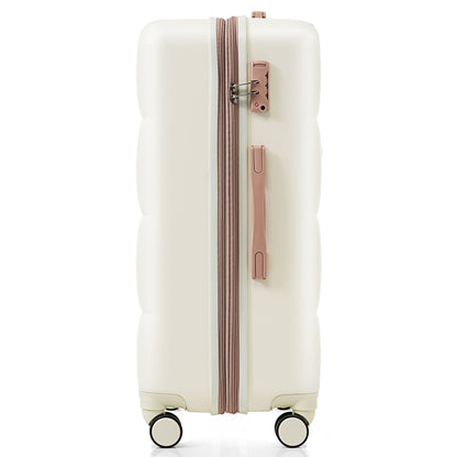 3-Piece Lightweight ABS Luggage Set with USB Charging Port, Spinner Wheels &amp; Expandable Suitcase