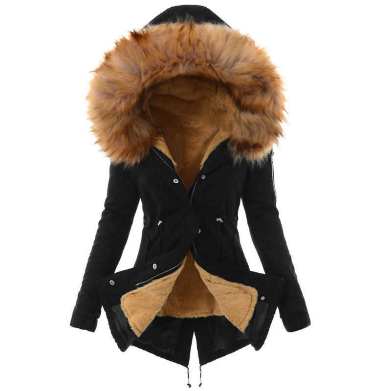 NEW Fur collar cotton jacket