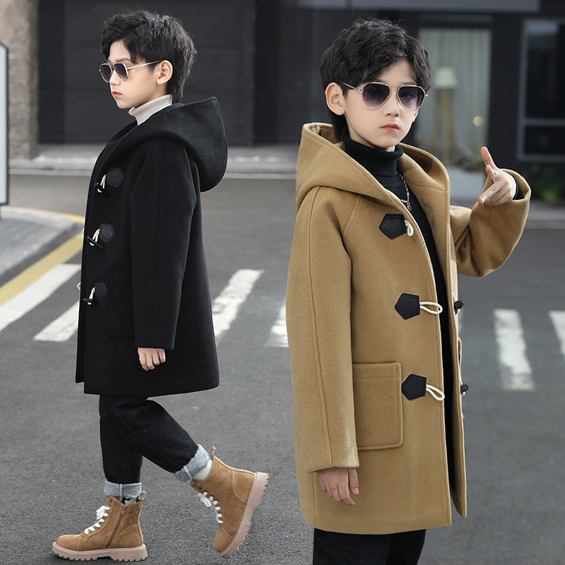 NEW Boy Thickened Woolen Coat