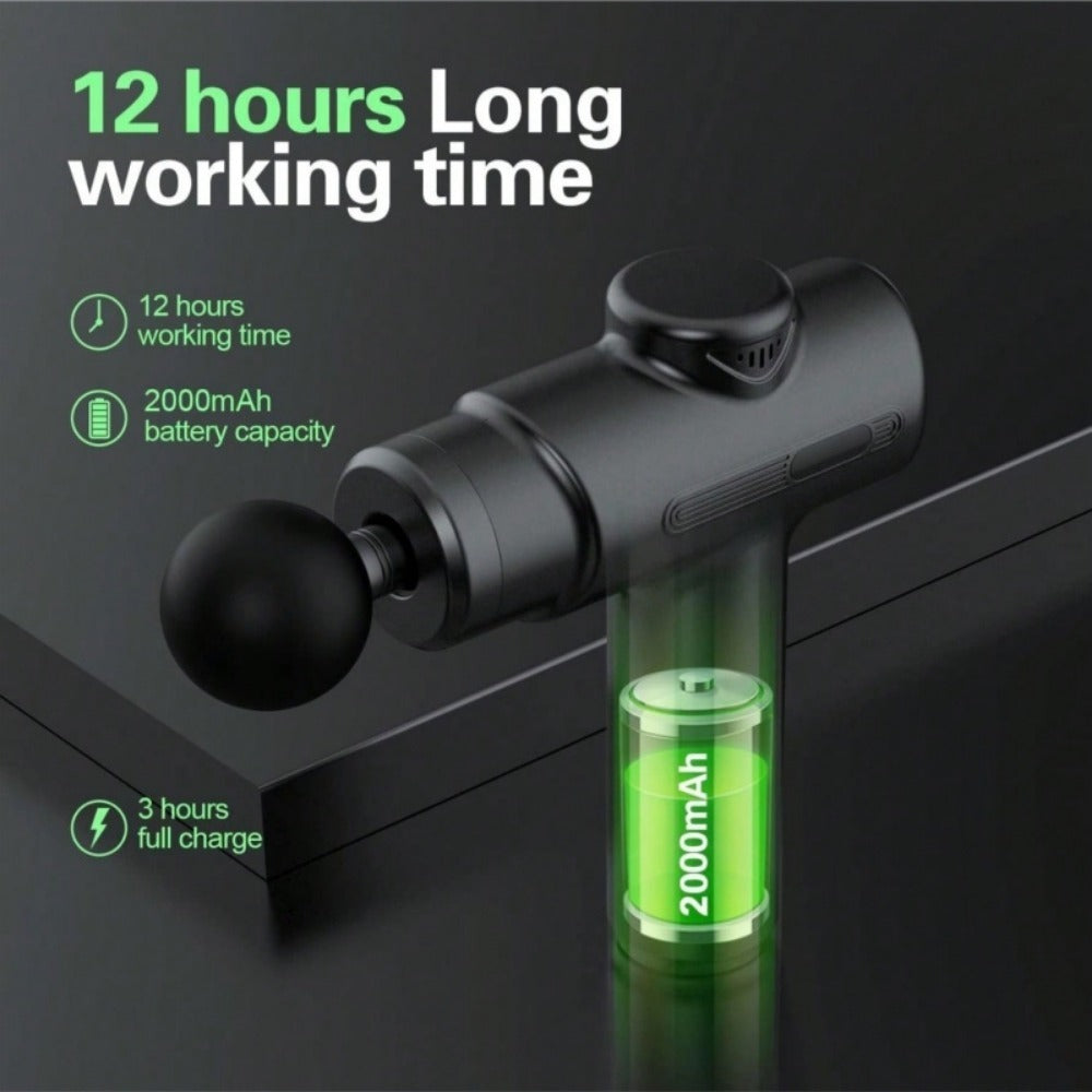 NEW Massage Gun Deep Tissue Percussion Massager For Athletes,Handheld Body Back Muscle Massager Gun With 8 Massage Heads