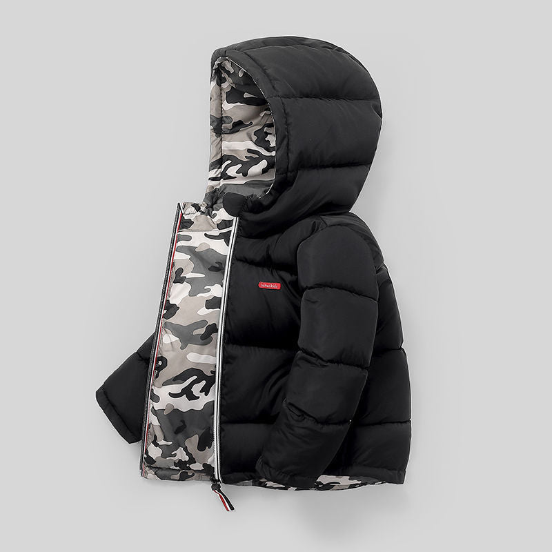 NEW Middle And Small Children Wear Double-sided Padded Winter Jackets