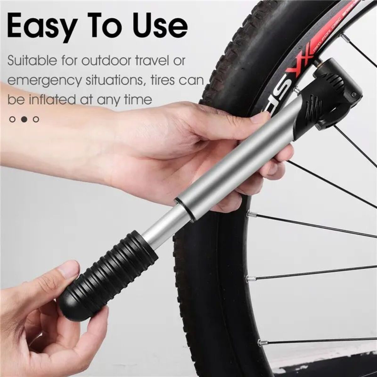 NEW BIKING Portable Mini Bicycle Pum P Cycling Hand Air Pum P Ball Tire Inflator Schrader Presta Valve Road Bike Accessories