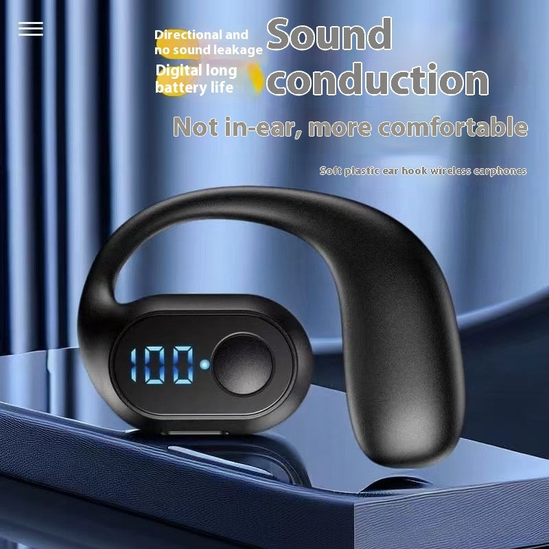 NEW Business Wireless Headset Ear-mounted Non In-ear Smart Digital Display