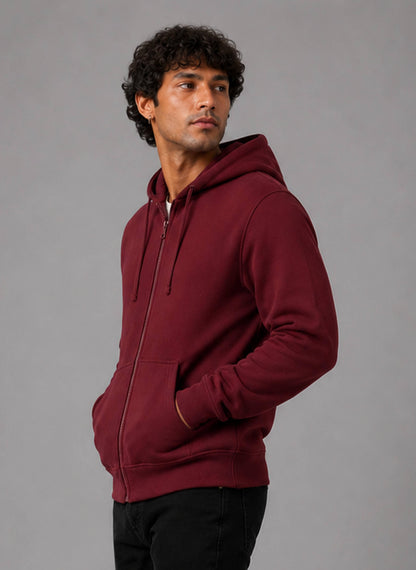 UNISEX FLEECE ZIPPER HOODIE