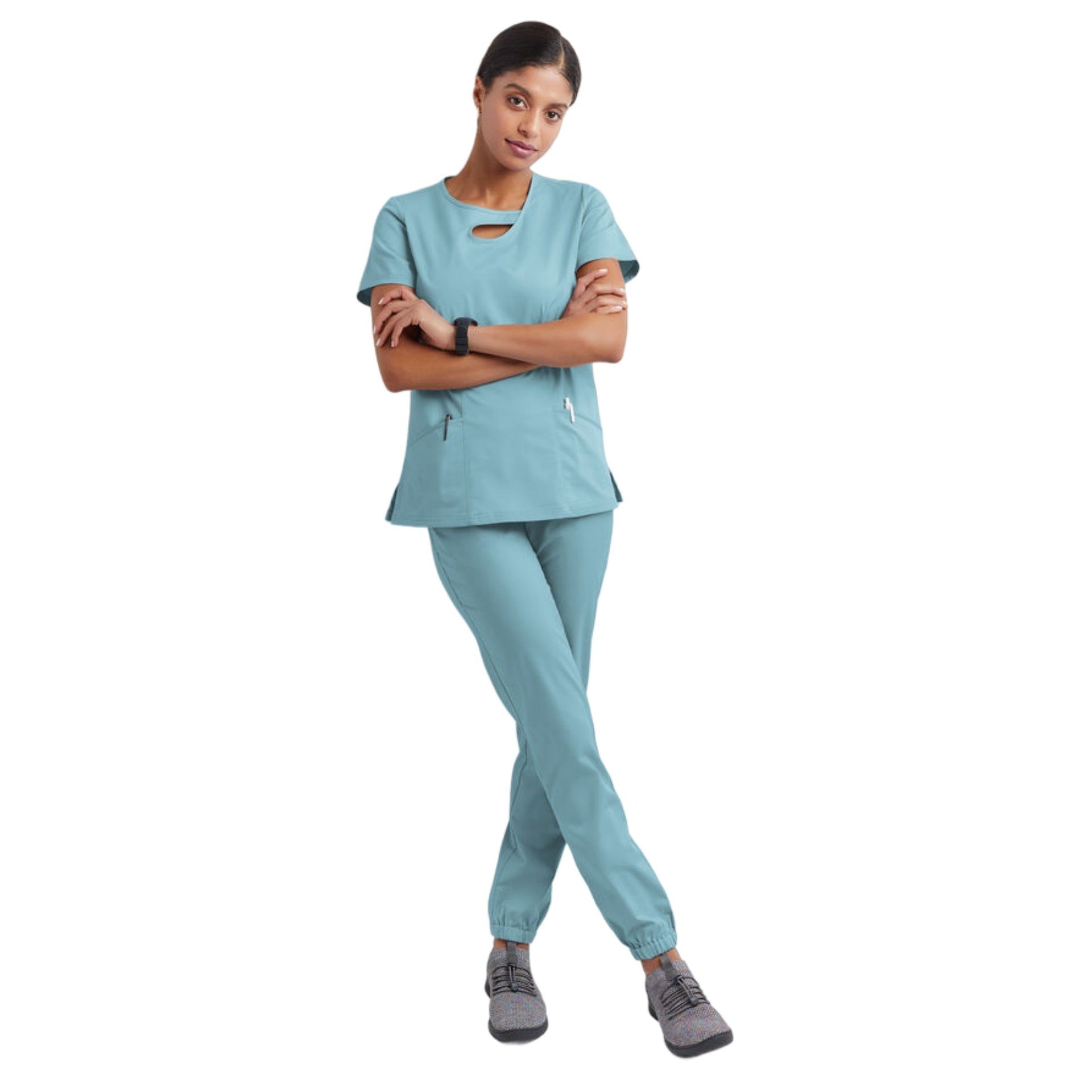 NEW Short Sleeve Hollow Work Clothes Hospital Operating Room Hand-washing Clothes Suit