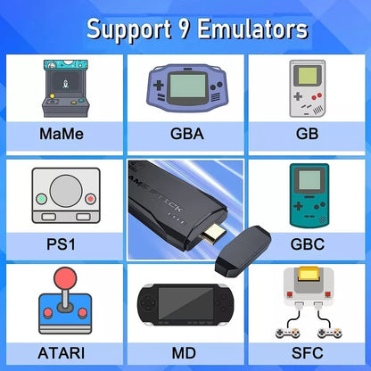 NEW 4K Retro Game Console Plug-Play 20000- Video Game Stick-2x Wireless Controllers