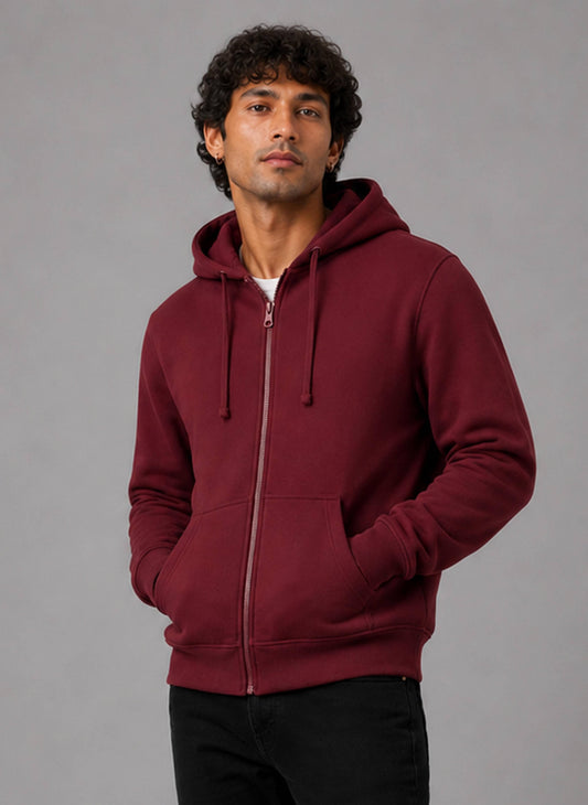 UNISEX FLEECE ZIPPER HOODIE