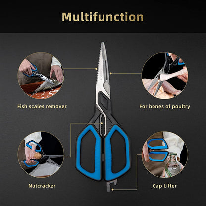 NEW Kitchen Scissors Heavy Duty Stainless Steel Chef Shears Utility Come Apart Food Shears For Chicken Poultry Fish Meat Vegetables