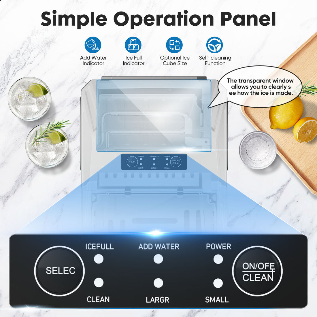 Portable Ice Maker Self-cleaning