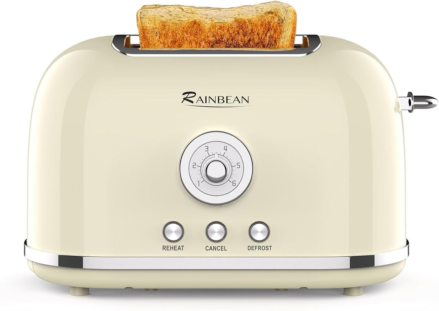 NEW Toaster 2 Slice Retro Toaster Stainless Steel With 6 Bread Shade Settings And Bagel Cancel Defrost Reheat Function, Cute Bread Toaster With Extra Wide Slot And Removable Crumb Tray