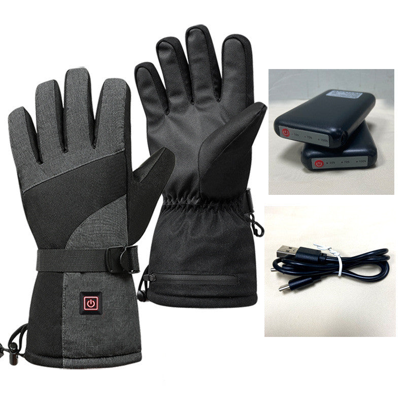 Rechargeable Heated Winter Gloves – Waterproof Thermal Electric Gloves with Full-Hand Heating (Batteries Included)