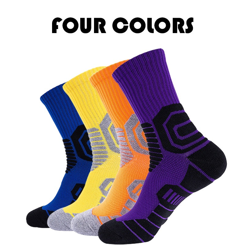 NEW Compression Crew Running Socks Athletic Socks For Men With Cushion Work Hiking Basketball Sport Socks Anti-odor And Anti-slip For Running Fitness Hiking And Cycling