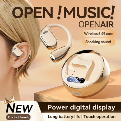 Fall Open - Ear Weireless Earphone, Lightweight Earphone With Charging Case, Noice Cancelling Bluetooth - CompatibleStereo Earbuds For Sports, Gaming, Calling, Busines